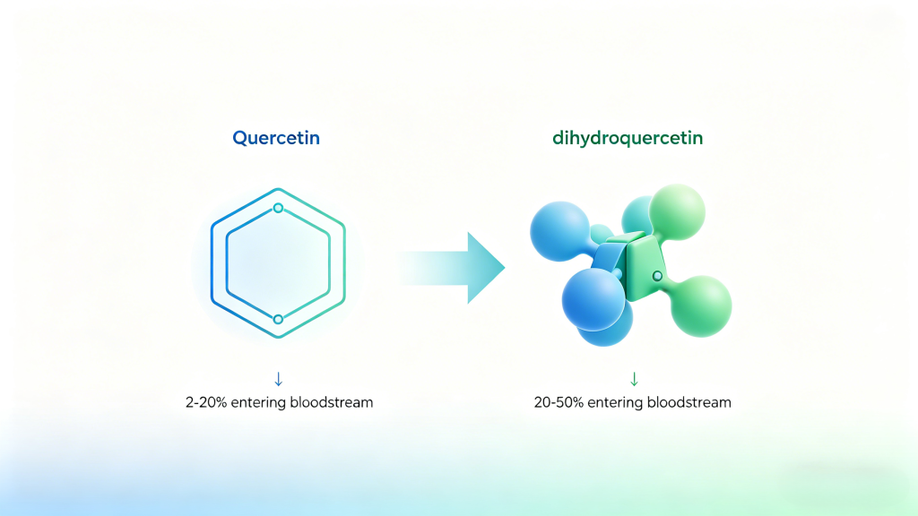 dihydroquercetin bioavailability compared to regular quercetin