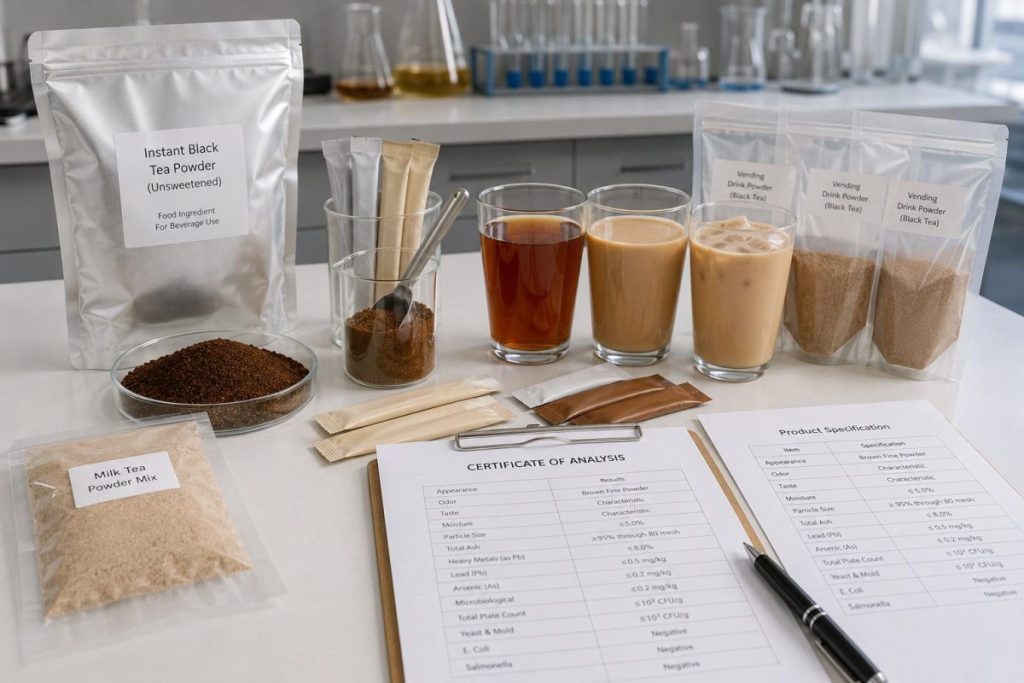Black Tea Powder for Dry Mix Sachets and Vending Drinks