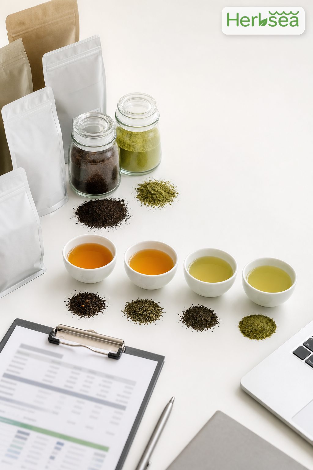 Cold soluble tea powder samples and COA review for B2B supplier comparison