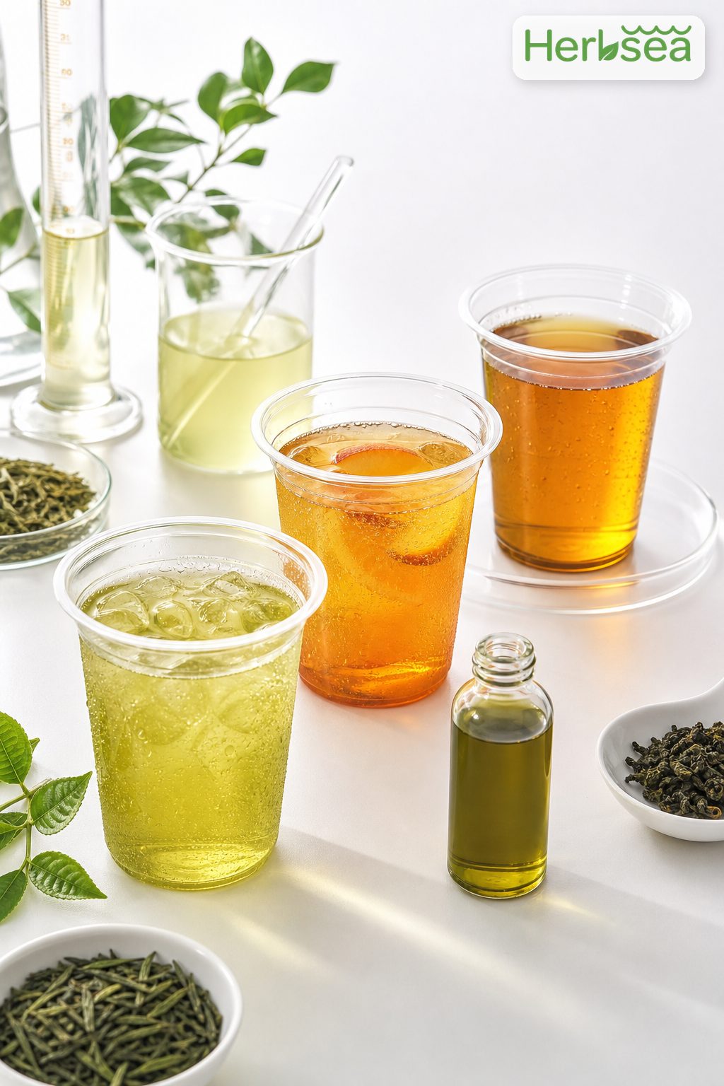 Green tea extract liquid application in RTD beverage formulation