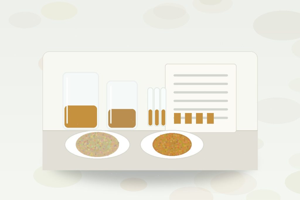 Urolithin A and CoQ10 formulation checklist with ingredient samples and COA documents
