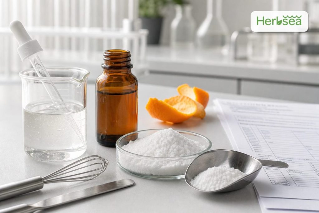 Vitamin C ingredient sample for cosmetic and supplement formulation sourcing