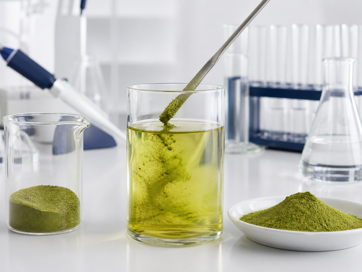 tea extract powder supplier sample testing and assay review in laboratory