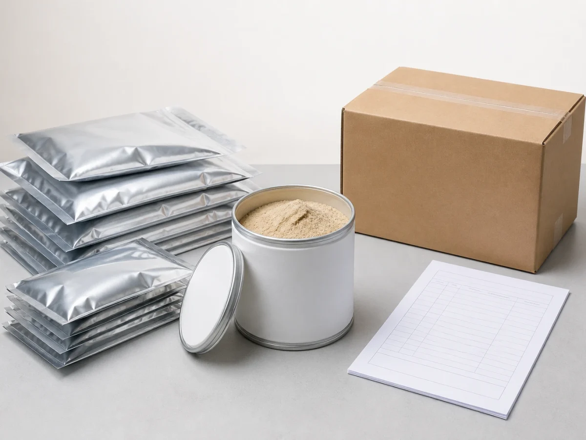 Plant extract bulk packing and shipping