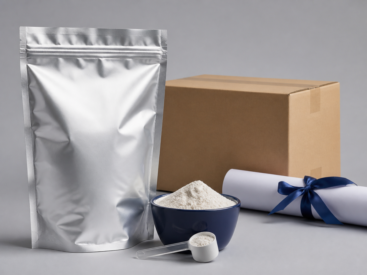 Export packaging and documentation for bulk Urolithin A powder supply