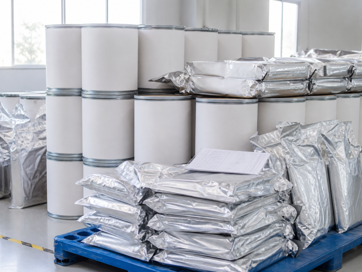 EGCG 98 powder bulk export packing in fiber drums with vacuum foil pouches