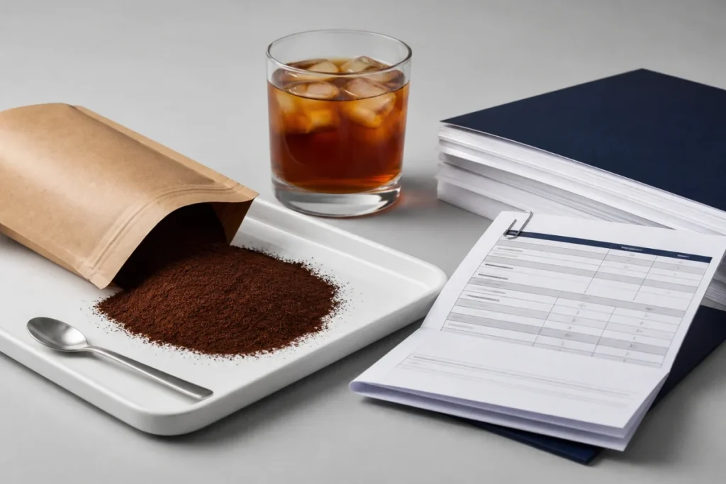 instant black tea powder supplier checklist for B2B beverage sourcing
