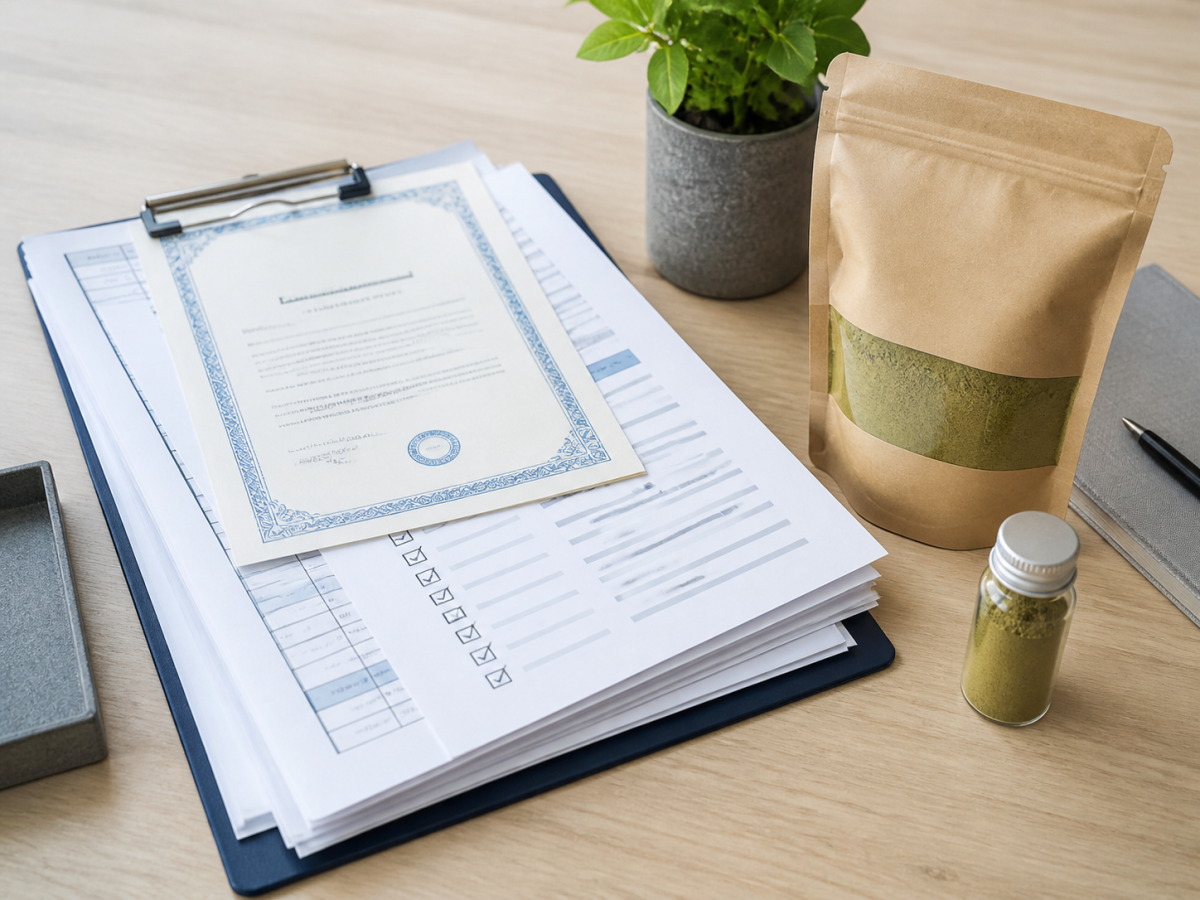 COA, specification sheet and supporting document package for repeat supply