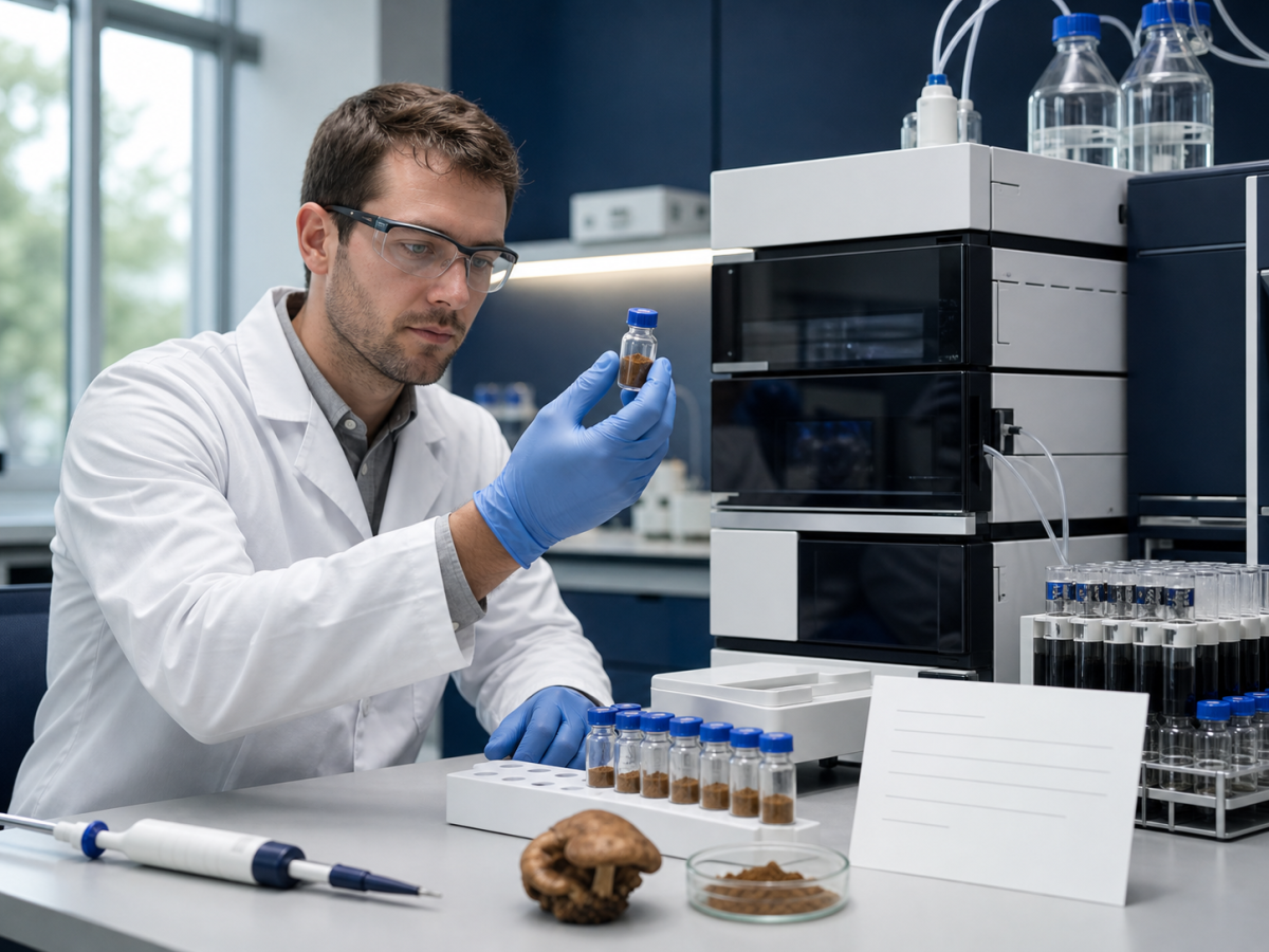 Mushroom extract powder manufacturer laboratory assay review