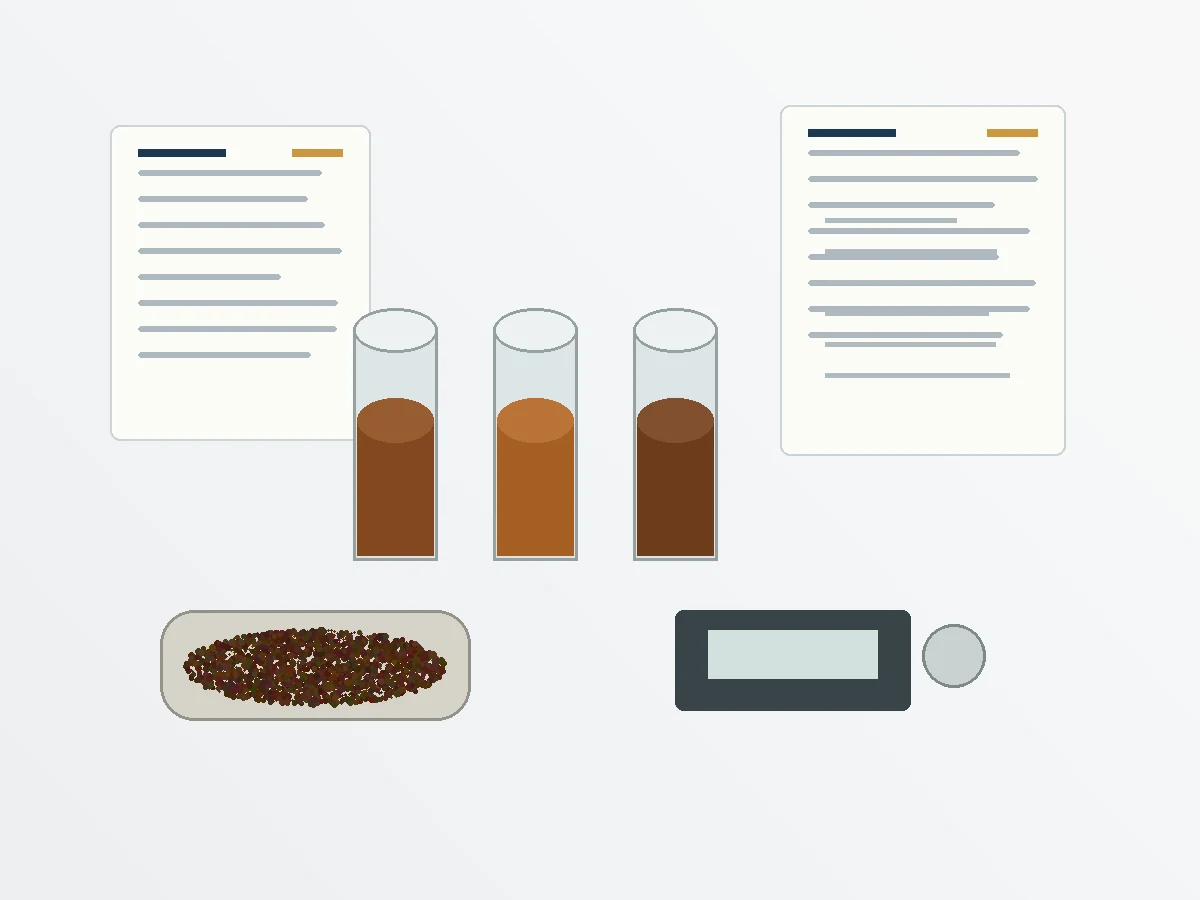 Spray dried black tea powder quality testing and sample review